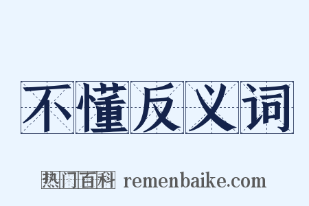 不懂反义词是什么意思的图片